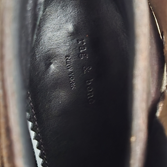 Rag & Bone Harrow Dark Brown Leather Ankle Boots Size 40 EU 9 US - Picture 10 of 12